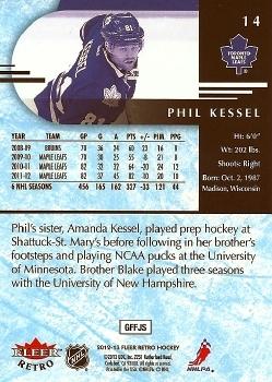 2012-13 Fleer Retro #14 Phil Kessel Back