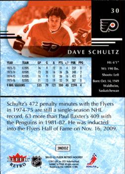 2012-13 Fleer Retro #30 Dave Schultz Back