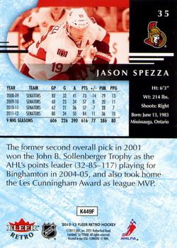 2012-13 Fleer Retro #35 Jason Spezza Back