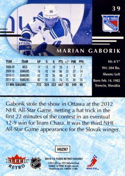 2012-13 Fleer Retro #39 Marian Gaborik Back