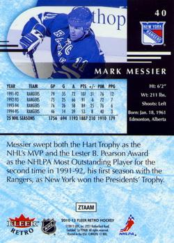 2012-13 Fleer Retro #40 Mark Messier Back