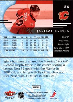 2012-13 Fleer Retro #86 Jarome Iginla Back