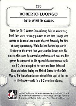 2012-13 In The Game Between The Pipes #200 Roberto Luongo Back