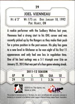 2012-13 In The Game Between The Pipes #29 Joel Vienneau Back