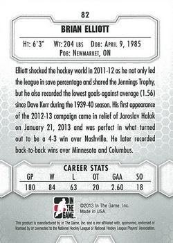 2012-13 In The Game Between The Pipes #82 Brian Elliott Back
