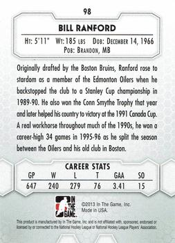 2012-13 In The Game Between The Pipes #98 Bill Ranford Back