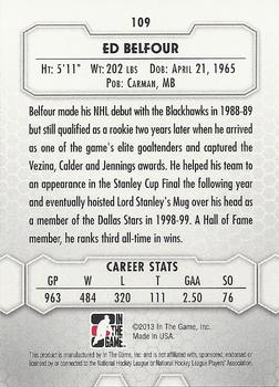 2012-13 In The Game Between The Pipes #109 Ed Belfour Back