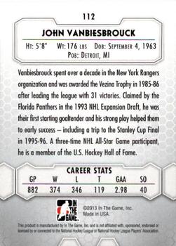 2012-13 In The Game Between The Pipes #112 John Vanbiesbrouck Back