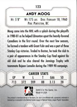2012-13 In The Game Between The Pipes #123 Andy Moog Back
