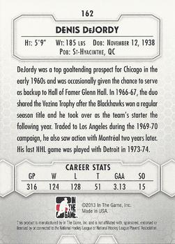 2012-13 In The Game Between The Pipes #162 Denis DeJordy Back