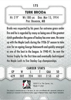 2012-13 In The Game Between The Pipes #175 Turk Broda Back