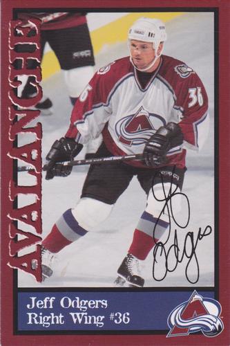 1998-99 Colorado Avalanche Howler Says #NNO Jeff Odgers Front