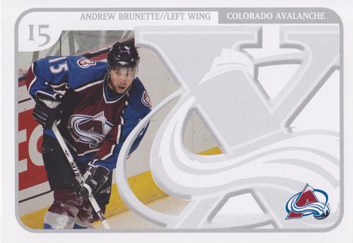 2006-07 Colorado Avalanche X Anniversary Postcards #NNO Andrew Brunette Front