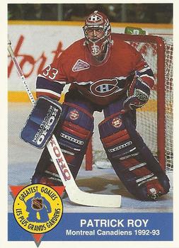 1993-94 High Liner Greatest Goalies #1 Patrick Roy Front