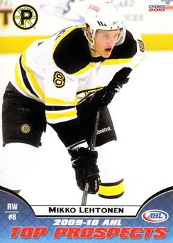2009-10 Choice AHL Top Prospects #34 Mikko Lehtonen Front