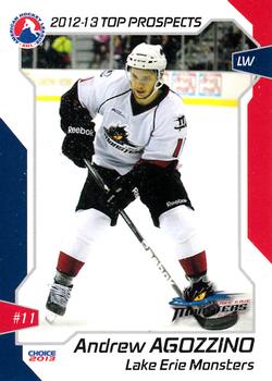 2012-13 Choice AHL Top Prospects #28 Andrew Agozzino Front