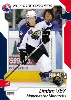2012-13 Choice AHL Top Prospects #29 Linden Vey Front