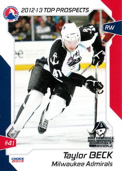 2012-13 Choice AHL Top Prospects #31 Taylor Beck Front