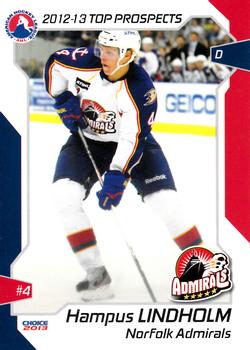 2012-13 Choice AHL Top Prospects #34 Hampus Lindholm Front