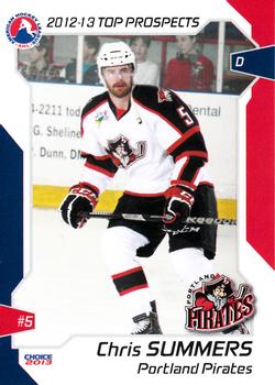 2012-13 Choice AHL Top Prospects #44 Chris Summers Front