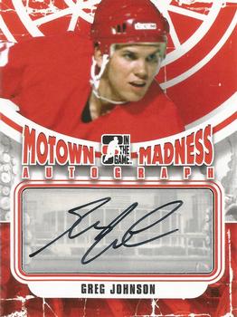 2012-13 In The Game Motown Madness - Autographs #A-GJ Greg Johnson Front
