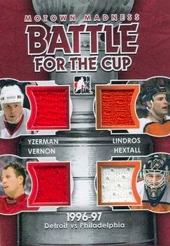 2012-13 In The Game Motown Madness - Battle For The Cup Jerseys #BFC-07 Steve Yzerman / Mike Vernon / Eric Lindros / Ron Hextall Front