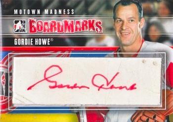 2012-13 In The Game Motown Madness - Boardmarks Autographs #BM-GH Gordie Howe Front