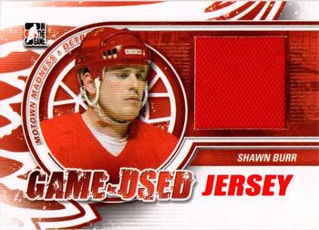 2012-13 In The Game Motown Madness - Game Used Jersey Red #M-03 Shawn Burr Front
