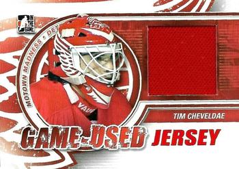 2012-13 In The Game Motown Madness - Game Used Jersey Red #M-35 Tim Cheveldae Front