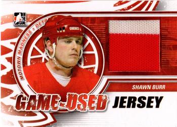 2012-13 In The Game Motown Madness - Game Used Jersey Gold #M-03 Shawn Burr Front