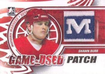 2012-13 In The Game Motown Madness - Game Used Patch Gold #M-03 Shawn Burr Front