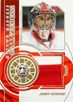 2012-13 In The Game Motown Madness - Goaltenders Memorabilia Gold #G-01 Jimmy Howard Front