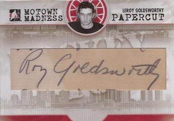 2012-13 In The Game Motown Madness - Papercuts Autographs #PC-LG Leroy Goldsworthy Front