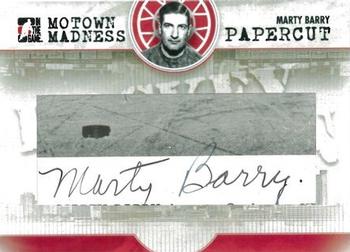 2012-13 In The Game Motown Madness - Papercuts Autographs #PC-MB Marty Barry Front