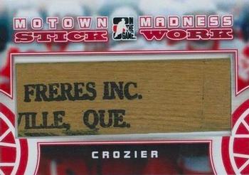 2012-13 In The Game Motown Madness - Stickwork #SW-01 Roger Crozier Front