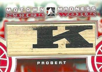 2012-13 In The Game Motown Madness - Stickwork #SW-11 Bob Probert Front