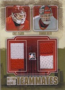2012-13 In The Game Motown Madness - Teammates Jerseys Gold #TM-02 Chris Osgood / Dominik Hasek Front