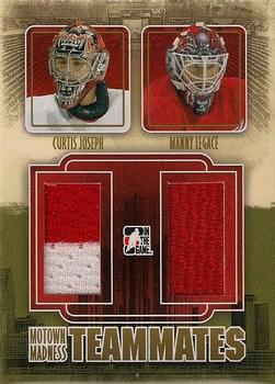2012-13 In The Game Motown Madness - Teammates Jerseys Gold #TM-05 Curtis Joseph / Manny Legace Front