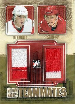 2012-13 In The Game Motown Madness - Teammates Jerseys Gold #TM-06 Luc Robitaille / Sergei Fedorov Front