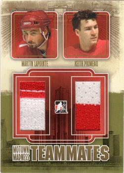 2012-13 In The Game Motown Madness - Teammates Jerseys Gold #TM-08 Martin Lapointe / Keith Primeau Front