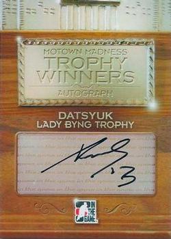 2012-13 In The Game Motown Madness - Trophy Winner Autographs #TWA-PD1 Pavel Datsyuk Front