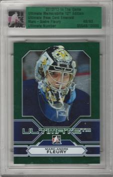 2012-13 In The Game Ultimate Memorabilia #NNO Marc-Andre Fleury Front