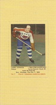 1994-95 Parkhurst Tall Boys 1964-65 - Canadian/American Greats #11 Ching Johnson Front