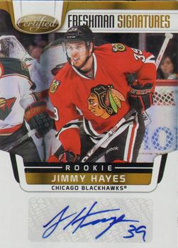 2011-12 Panini Rookie Anthology - 2011-12 Panini Certified Update: Freshman Signatures Mirror Gold #237 Jimmy Hayes Front