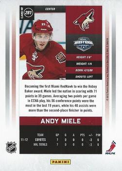 2011-12 Panini Rookie Anthology - Contenders Calder Contenders #281 Andy Miele Back