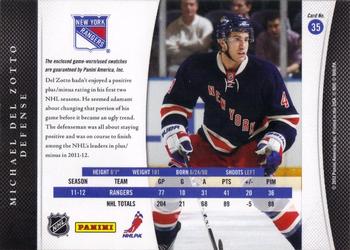 2011-12 Panini Rookie Anthology - Luxury Suite Combos #35 Michael Del Zotto Back