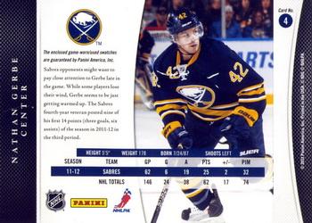 2011-12 Panini Rookie Anthology - Luxury Suite Combos #4 Nathan Gerbe Back