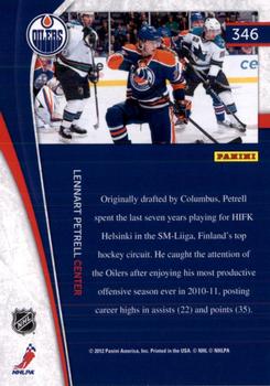2011-12 Panini Rookie Anthology - Pinnacle Ice Breakers #346 Lennart Petrell Back