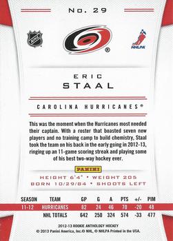 2012-13 Panini Rookie Anthology #29 Eric Staal Back