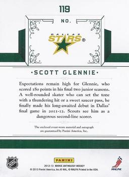 2012-13 Panini Rookie Anthology #119 Scott Glennie Back